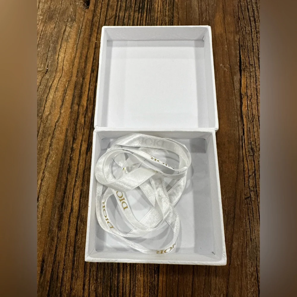 Dior White Jewelry box with Gold Logo